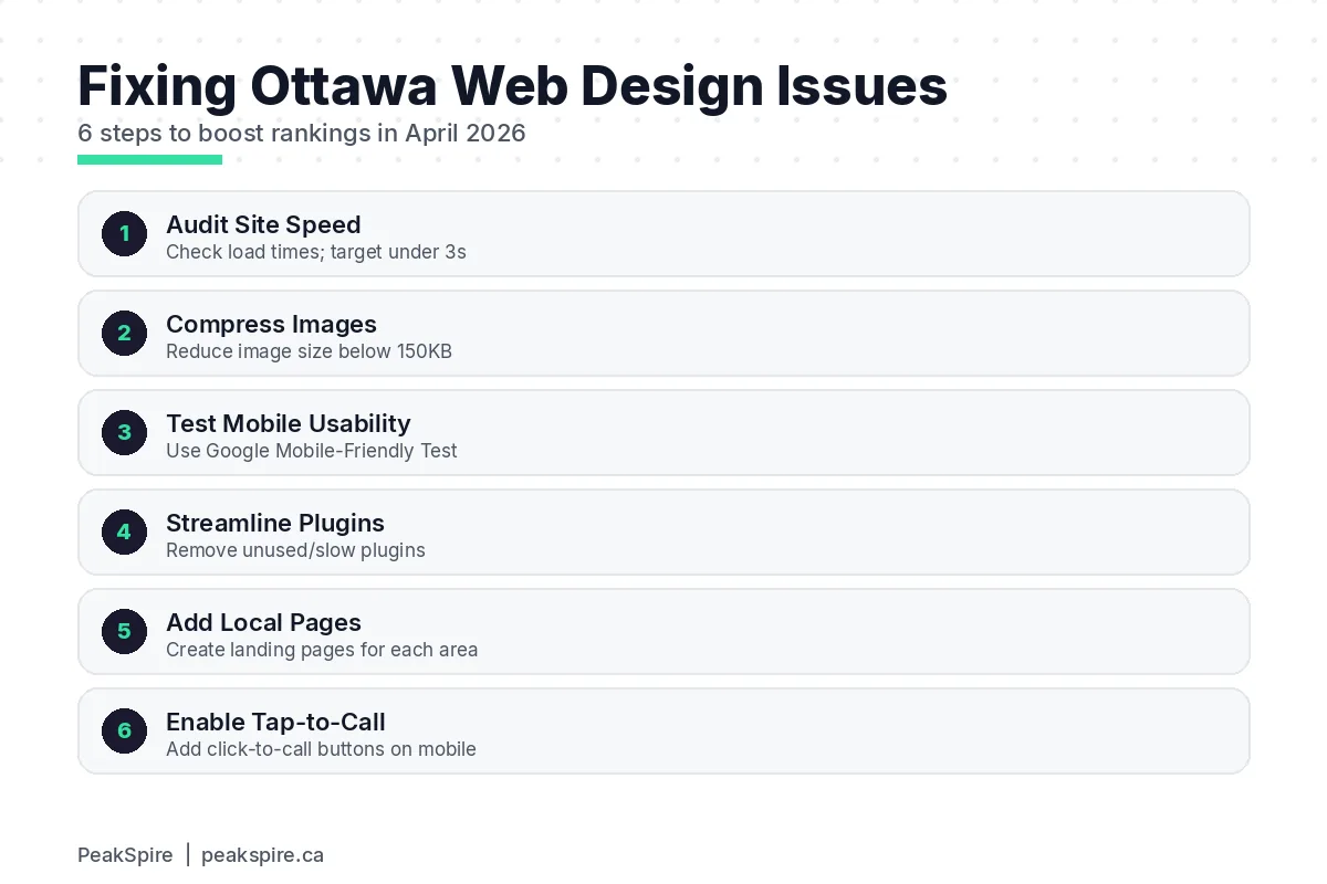 7 Ottawa Web Design Mistakes That Kill Your Google Rankings - Process diagram - PeakSpire
