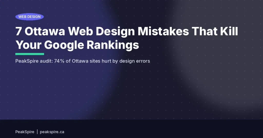 ottawa-web-design-mistakes PeakSpire blog hero illustration