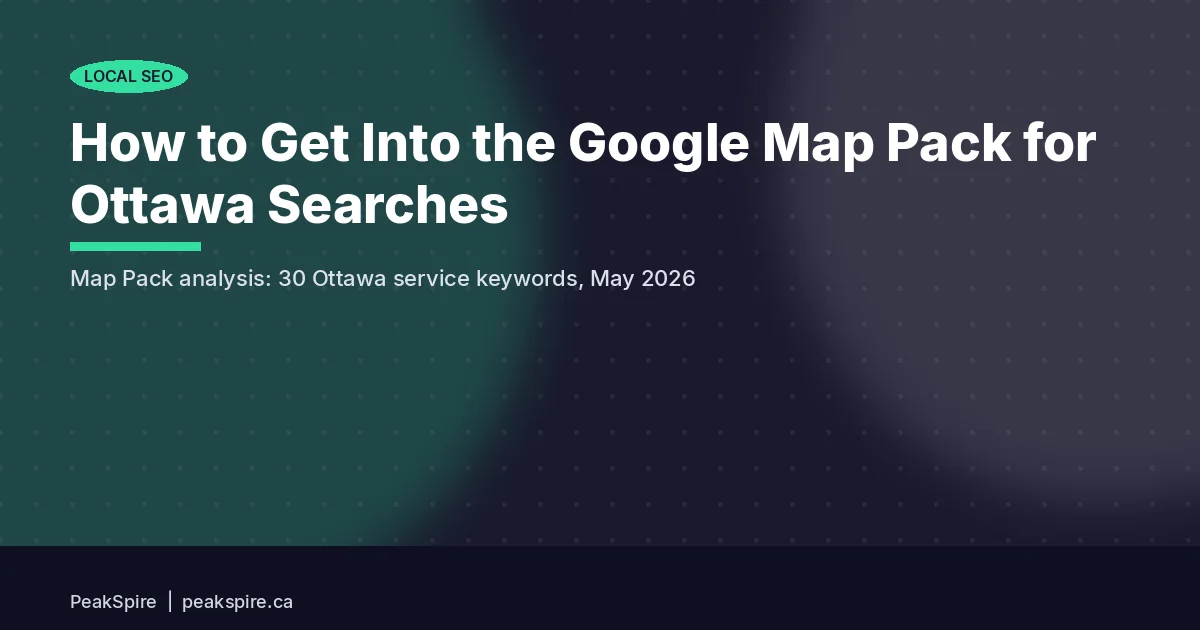 How to Get Into the Google Map Pack for Ottawa Searches - PeakSpire