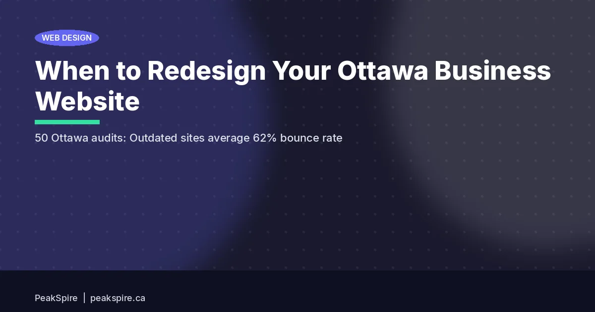 When to Redesign Your Ottawa Business Website (And When to Fix What You Have) - PeakSpire